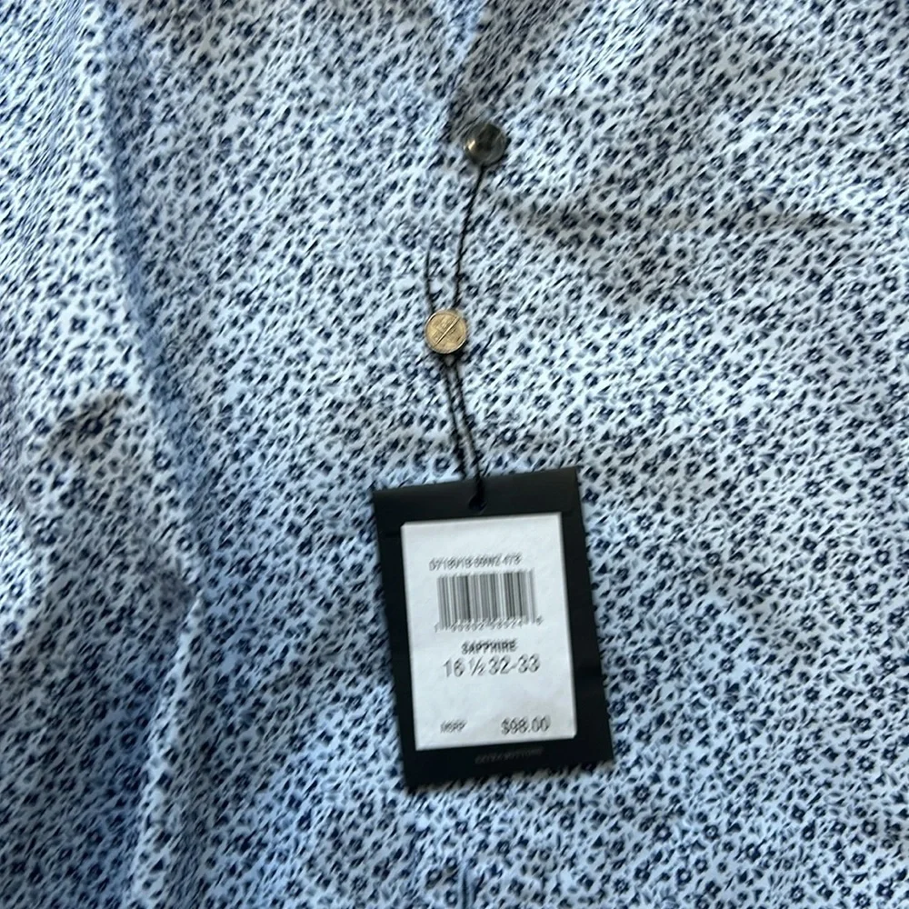 John Varvatos Blue Casual Button Down Shirt